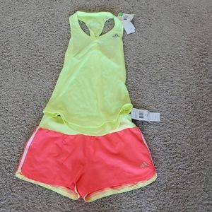 NWT Womens Adidas Short/Tank Running Outfit